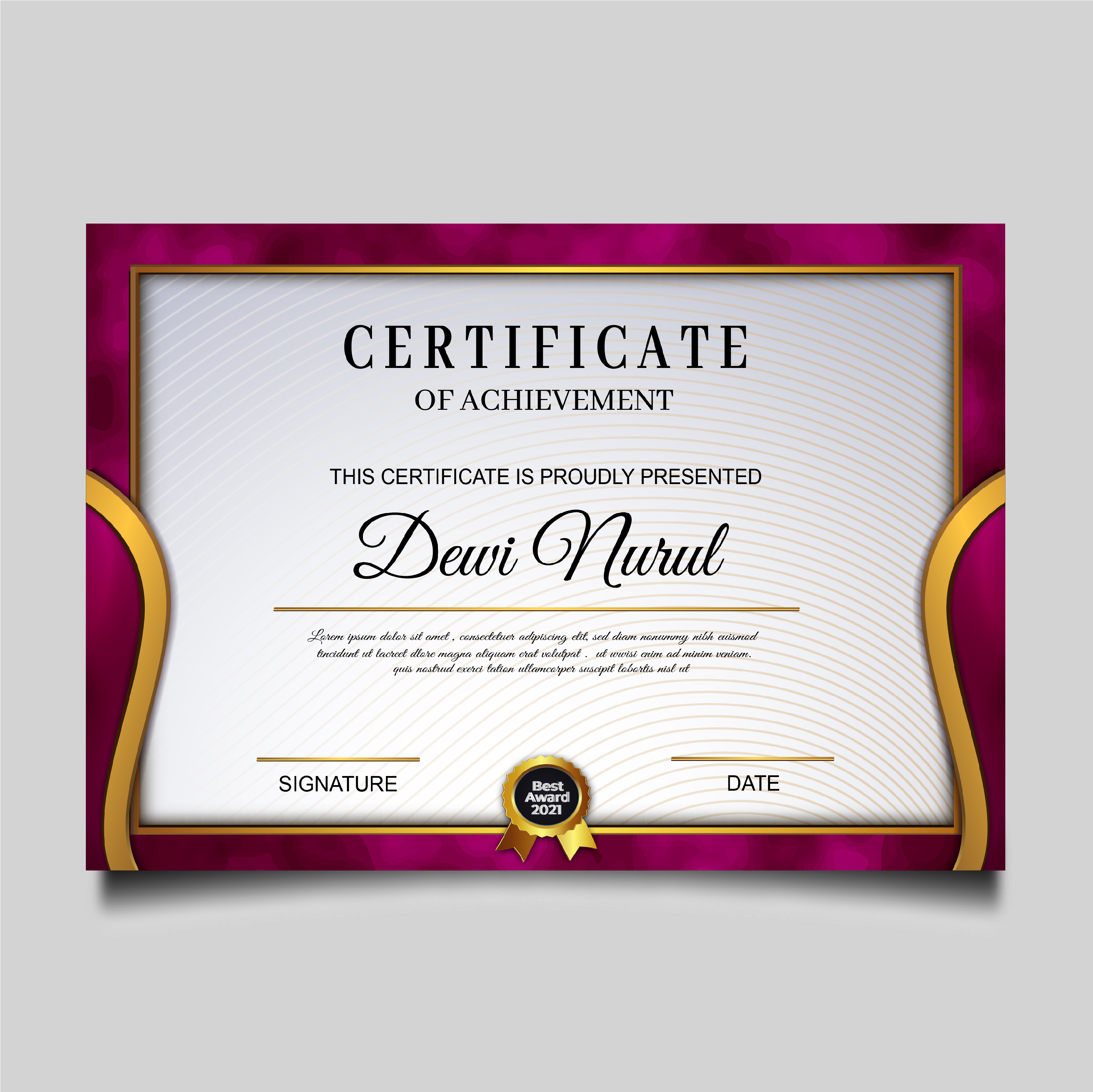 Certificates